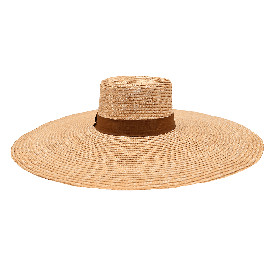 Bella Boater Hat | Natural Wheat Straw | Handcrafted Summer Hat – Womens Hat on Brown Living™. SKU: MBNL002003. Img 4.