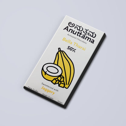 Bella Tharai Chocolate – Sweetened with Jaggery & Coconut – Chocolates on Brown Living™. SKU: 8931500257378. Img 1.