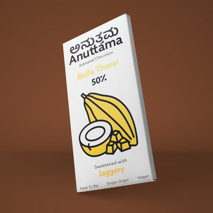 Bella Tharai Chocolate – Sweetened with Jaggery & Coconut – Chocolates on Brown Living™. SKU: 8931500257378. Img 3.