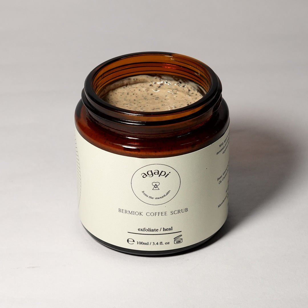 Bermiok Coffee Scrub - 100g – Body Scrub by Agapi available on Brown Living™. . SKU: BCCS - 01. Img 1.