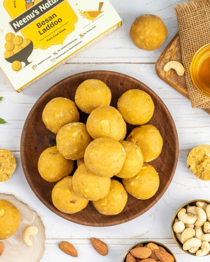 Besan Laddoo | Traditional Handmade Gram Flour Ladoo – Sweets on Brown Living™. SKU: NN_19. Img 2.