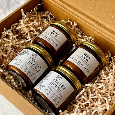 Best Seller Gift Pack - Set of 4 Coconut Wax Candles – Gift Giving on Brown Living™. SKU: BUN10. Img 13.