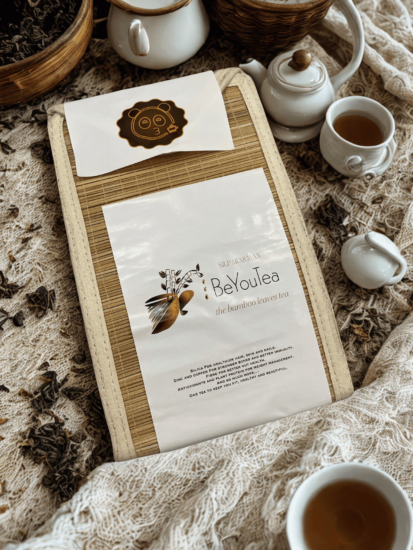 BeYouTea Bamboo Leaves Tea – Herbal Infusion for Natural Wellness – Tea on Brown Living™. SKU: SK-BYT-BT-01-BL. Img 1.