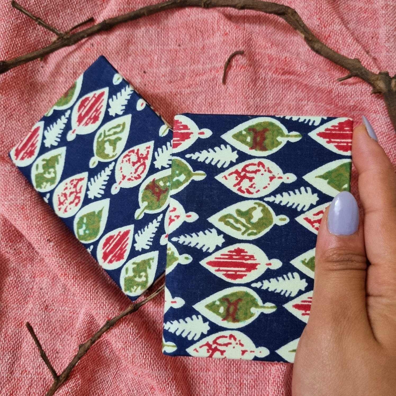 Bhaag - Upcycled Handloom Fabric - Pocket Diary | Verified Sustainable by Brown Living™