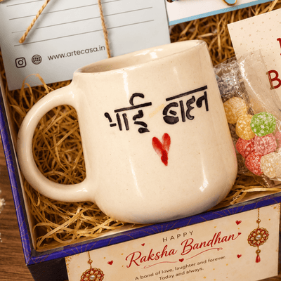 Bhai Behan Nazar Raksha Hamper | Handcrafted Raksha Bandhan Gift Box – Gift Hampers on Brown Living™. SKU: RKH-4. Img 1.