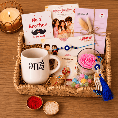 Bhai Divine Bond Rakhi Hamper | Handcrafted Raksha Bandhan Gift Hamper – Gift Hampers on Brown Living™. SKU: Rkh-22. Img 5.