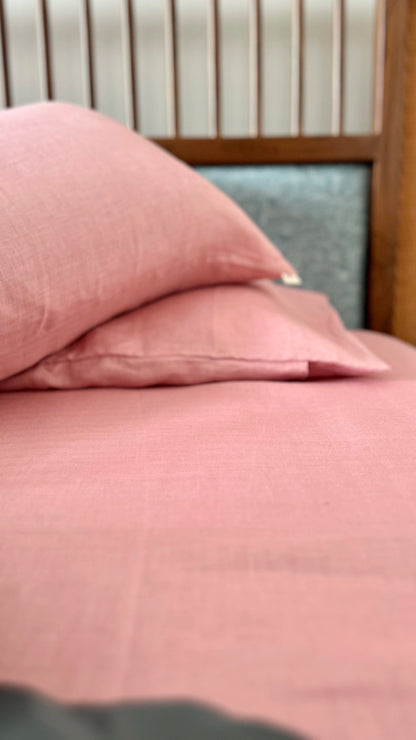 Bhinasaar - Woven Hemp Bedsheet Set – Bedding by Pravaah India available on Brown Living™. . SKU: 214 - 08615 - PRA017. Img 7.