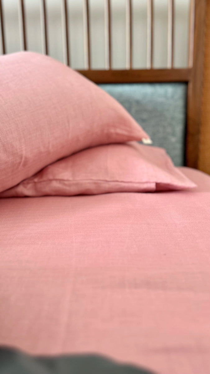 Bhinasaar - Woven Hemp Bedsheet Set – Bedding by Pravaah India available on Brown Living™. . SKU: 214 - 08615 - PRA017. Img 7.