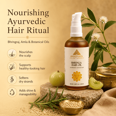 Bhringa Hair Oil with Bhringraj & Amla | Ayurvedic Hair Oil – Hair Oil on Brown Living™. SKU: 012. Img 2.
