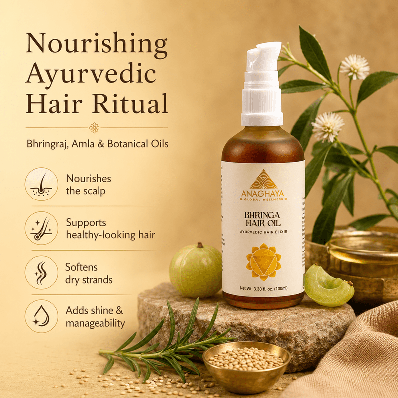 Bhringa Hair Oil with Bhringraj & Amla | Ayurvedic Hair Oil – Hair Oil on Brown Living™. SKU: 012. Img 2.