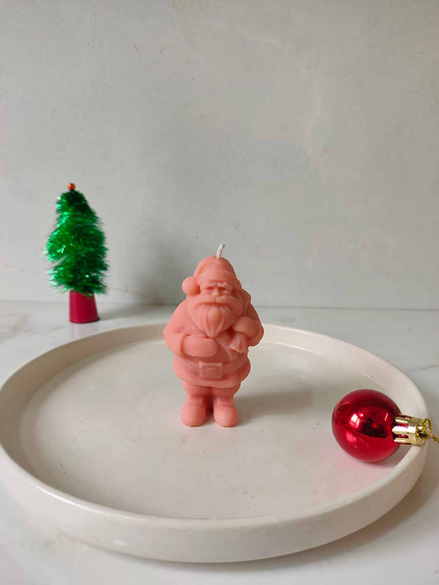 Big Santa Claus Candles – Set of 2 | Festive Christmas Decor – Candles & Fragrances on Brown Living™. SKU: BWSC001. Img 5.