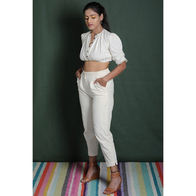 Bini Bini Blouse | Stylish Women Blouse | Ethnic & Fusion Wear Top – Womens Blouse on Brown Living™. SKU: DL0126XSn. Img 5.