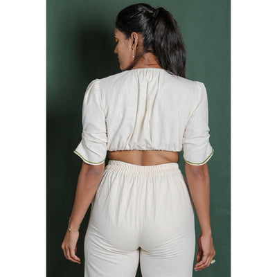 Bini Bini Blouse | Stylish Women Blouse | Ethnic & Fusion Wear Top – Womens Blouse on Brown Living™. SKU: DL0126XSn. Img 4.