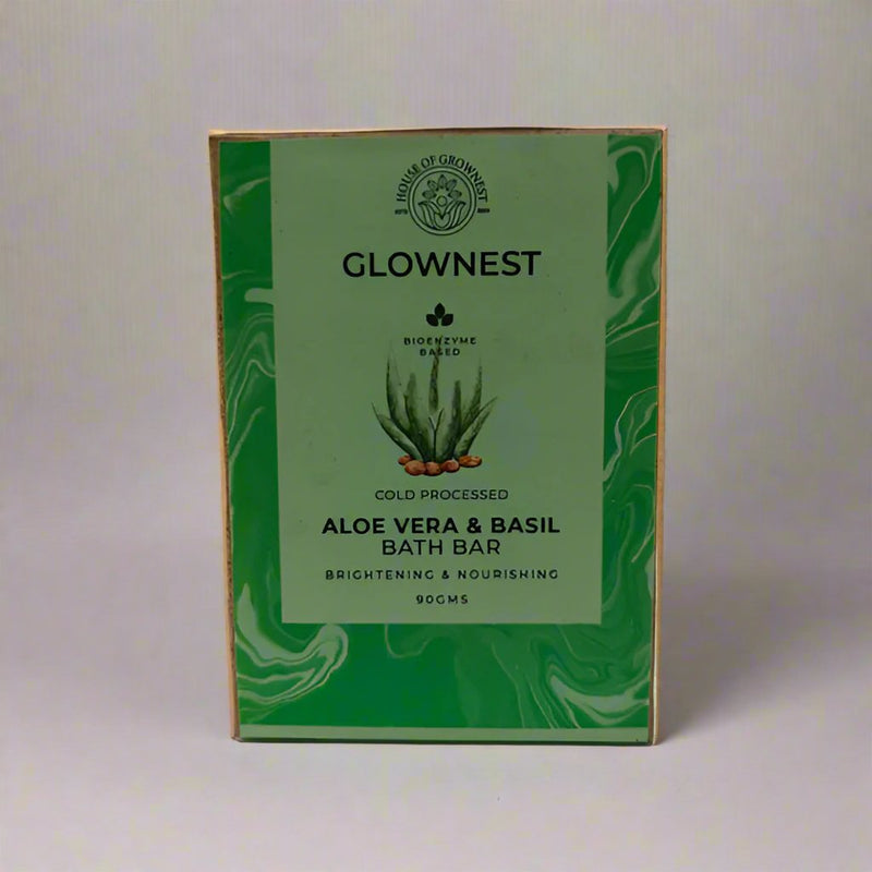 Bio Enzyme Based Aloe Vera & Basil Bath Bar | Verified Sustainable by Brown Living™