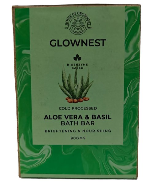 Bio Enzyme Based Aloe Vera & Basil Bath Bar | Verified Sustainable by Brown Living™