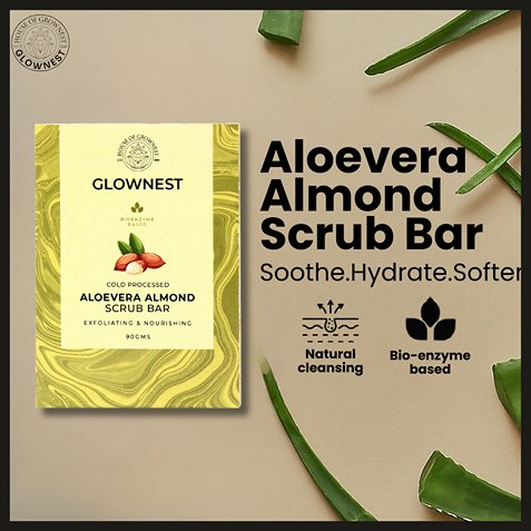 Bio Enzyme Based Aloevera Almond Scrub Bar | Verified Sustainable by Brown Living™