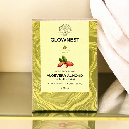 Bio Enzyme Based Aloevera Almond Scrub Bar | Verified Sustainable by Brown Living™