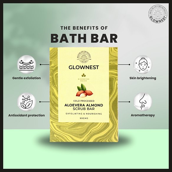 Bio Enzyme Based Aloevera Almond Scrub Bar | Verified Sustainable by Brown Living™