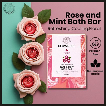 Bioenzyme Based Rose & Mint Bath Bar | Verified Sustainable Body Soap on Brown Living™