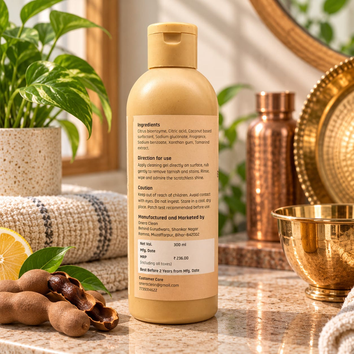 Bioenzyme Brass & Copper Cleaner 300ml | Natural Metal Cleaner – Cleaning Products on Brown Living™. SKU: BSC300. Img 3.