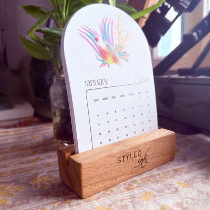 Birds of India Calendar 2026 | Vertical Format | Eco - Friendly Art – Calendars on Brown Living™. SKU: 01-CA01-BIRDS-V. Img 6.