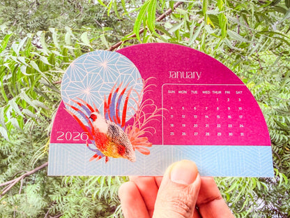 Birds of India Calendar 2026 | Wooden Base Landscape Format – Calendars on Brown Living™. SKU: 02-CA02-BIRDS-H. Img 5.