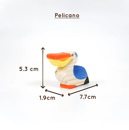 Birds Wooden Figurine Set – Neem Wood Montessori Toys – Wooden Toys on Brown Living™. SKU: allbird. Img 4.