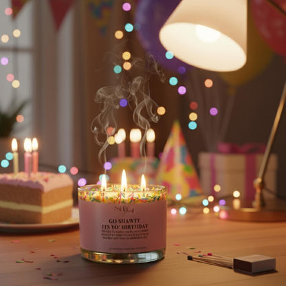 Birthday Scented Candle - Celebration Candle Gift for Loved Ones – Candles & Fragrances on Brown Living™. SKU: SS-09. Img 5.