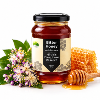 Bitter Honey – Raw & Pure | Apis dorsata Wild Forest Honey – Honey & Syrups on Brown Living™. SKU: APPCL-004. Img 3.