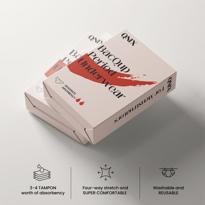 Black BacQup Period Underwear | Moderate Flow | Regular Discharges – Womens Underwear on Brown Living™. SKU: 1021-XS. Img 6.