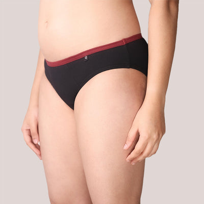 Black BacQup Period Underwear | Moderate Flow | Regular Discharges – Womens Underwear on Brown Living™. SKU: 1021-XS. Img 1.