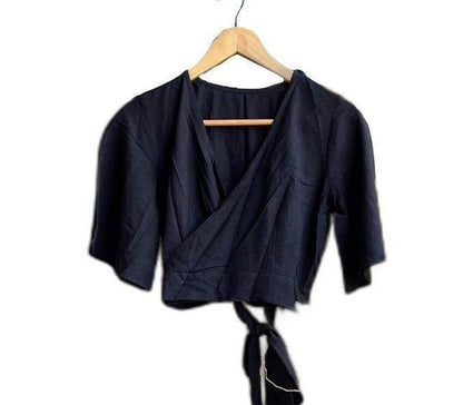 Black cotton readymade blouse – Womens Blouse on Brown Living™. SKU: SKU - 133. Img 4.