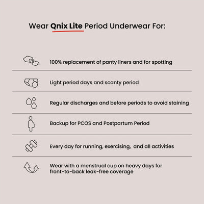 Black Lite Period Underwear | Scanty to Light Flow | Regular Discharges – Womens Underwear on Brown Living™. SKU: 1019-XS. Img 3.