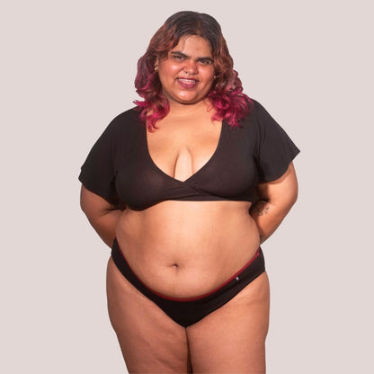 Black Lite Period Underwear | Scanty to Light Flow | Regular Discharges – Womens Underwear on Brown Living™. SKU: 1019-XS. Img 6.