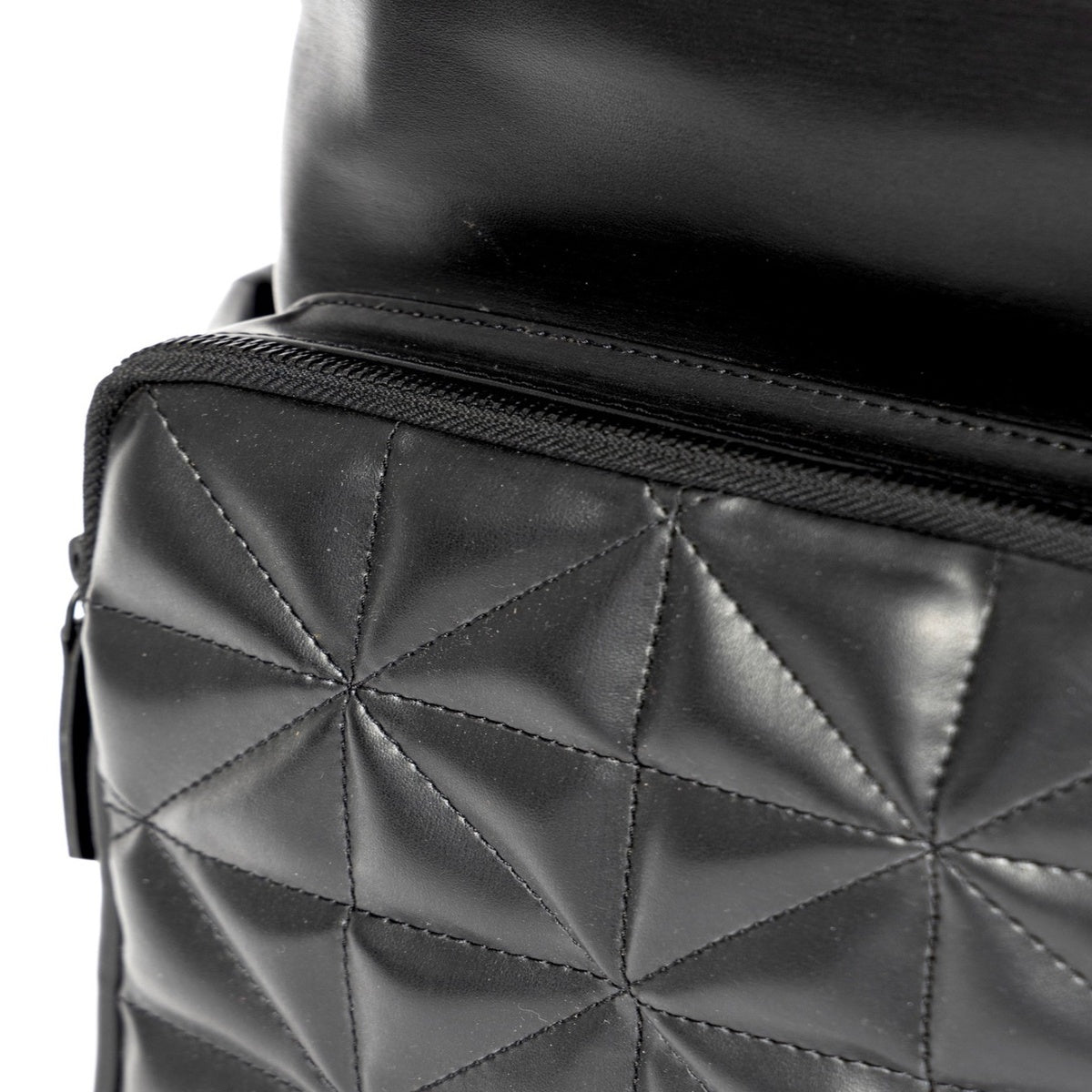 Black Noir Vegan Leather Bagpack – Backpacks on Brown Living™. SKU: BPGH2025 - 4001. Img 7.