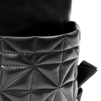 Black Noir Vegan Leather Bagpack – Backpacks on Brown Living™. SKU: BPGH2025 - 4001. Img 9.