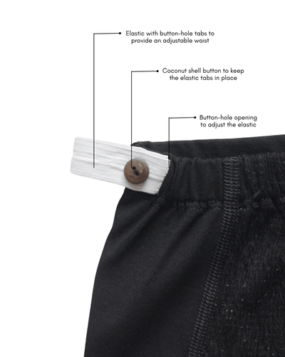 Black Organic Cotton Maternity Brief – Womens Maternity Wear on Brown Living™. SKU: 005BABLACKAOP-S. Img 3.