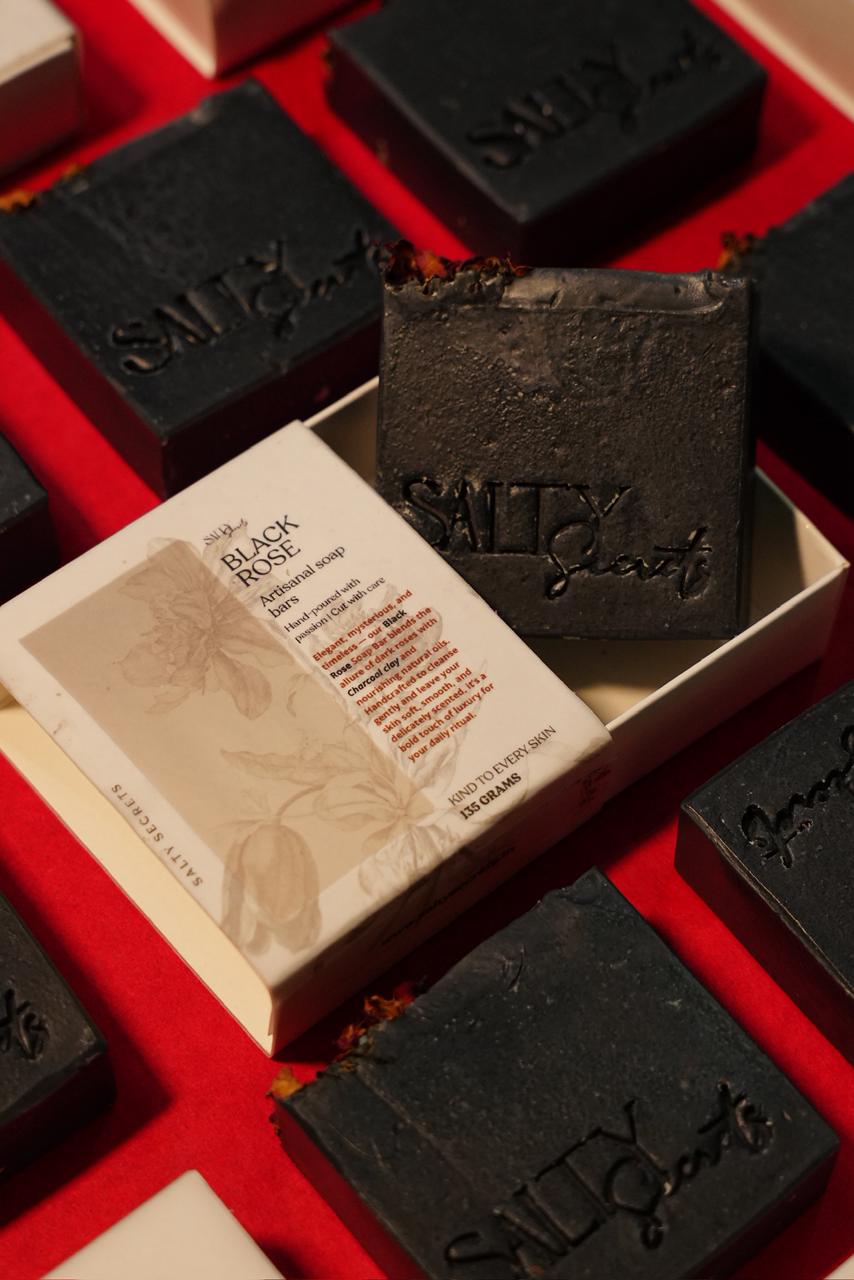 Black Rose Bar Soap | Handmade Scented Bath Soap for Luxurious Care – Body Soap on Brown Living™. SKU: SLTYSECRT-05. Img 3.