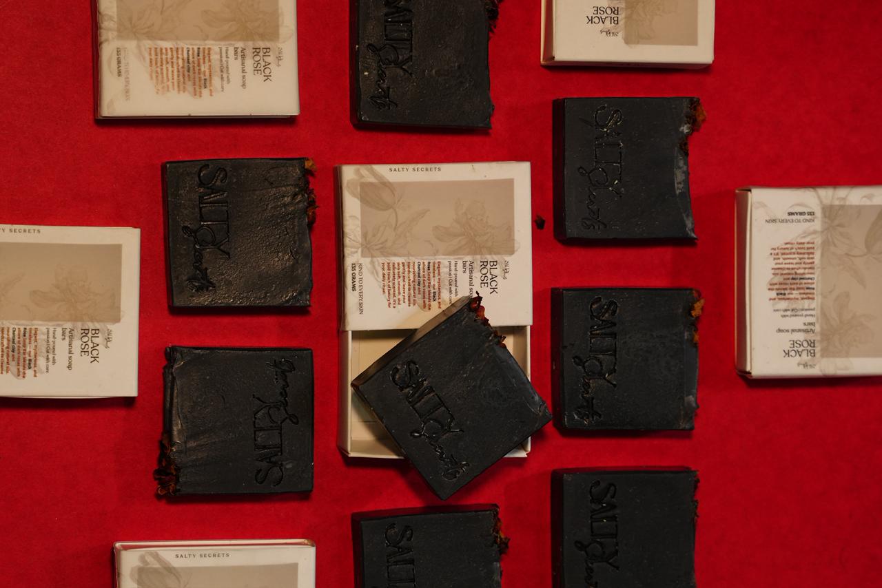 Black Rose Bar Soap | Handmade Scented Bath Soap for Luxurious Care – Body Soap on Brown Living™. SKU: SLTYSECRT-05. Img 2.