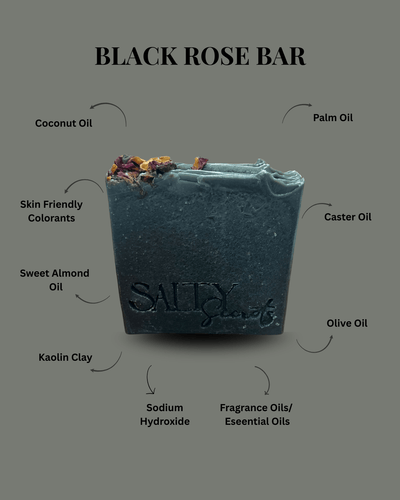 Black Rose Bar Soap | Handmade Scented Bath Soap for Luxurious Care – Body Soap on Brown Living™. SKU: SLTYSECRT-05. Img 4.