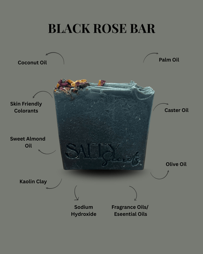 Black Rose Bar Soap | Handmade Scented Bath Soap for Luxurious Care – Body Soap on Brown Living™. SKU: SLTYSECRT-05. Img 4.