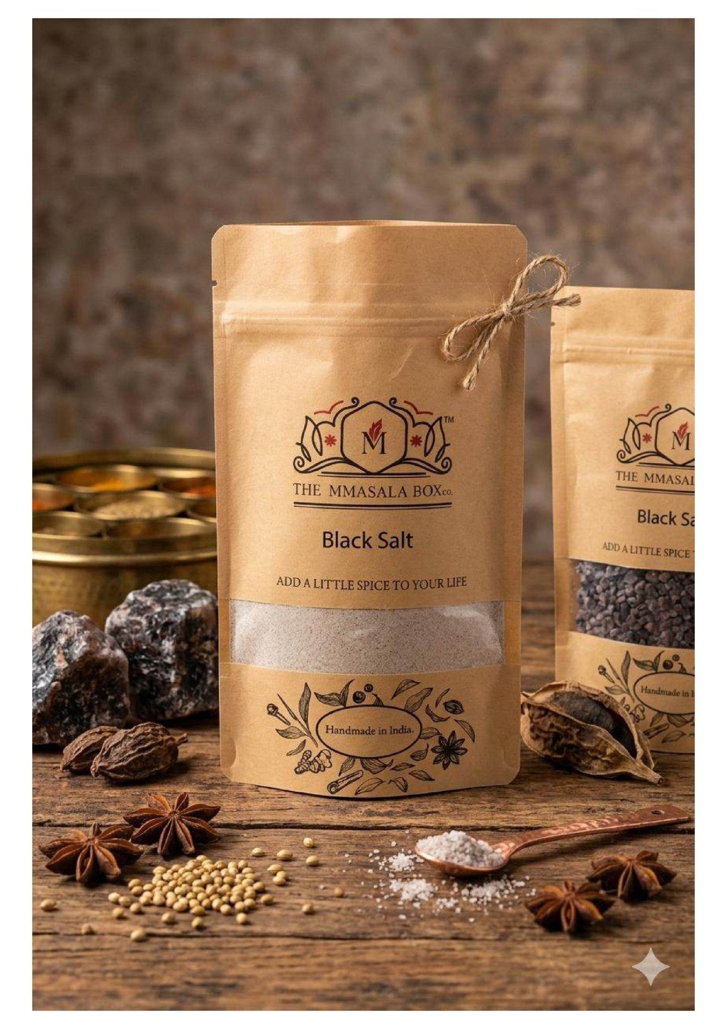 Black Salt (Kala Namak) – Mineral - Rich Seasoning for Indian Dishes – Seasonings & Spices on Brown Living™. SKU: 00F. Img 4.