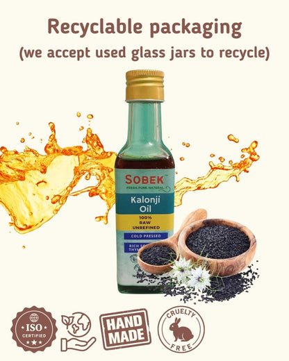 Black Seed Kalonji Cold Pressed Oil 100 ml – Hair Oil by Sobek Naturals available on Brown Living™. Coconut Oil . SKU: SOB - OIL - 2. Img 4.