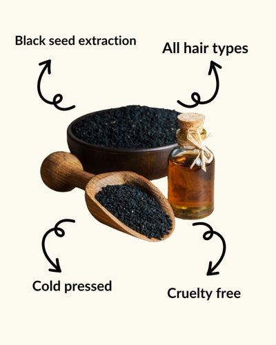 Black Seed Kalonji Cold Pressed Oil 100 ml – Hair Oil by Sobek Naturals available on Brown Living™. Coconut Oil . SKU: SOB - OIL - 2. Img 3.