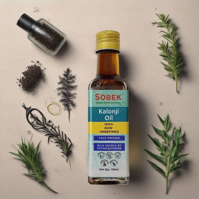 Black Seed Kalonji Cold Pressed Oil 100 ml – Hair Oil on Brown Living™. SKU: SOB - OIL - 5. Img 1.