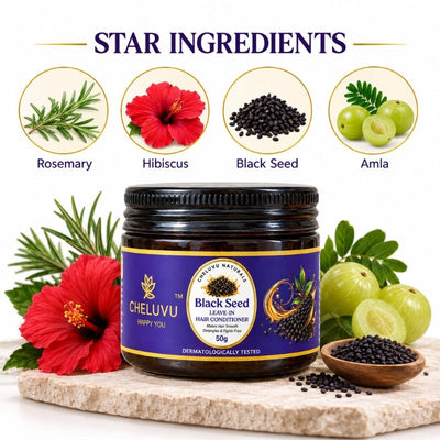 Black Seed Leave-In Hair Conditioner for Frizz Control – Hair Conditioner on Brown Living™. SKU: CH-0150. Img 4.