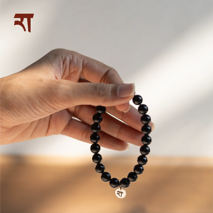 Black Tourmaline Bracelet | Handmade Healing Crystal Jewelry – Womens Bracelets on Brown Living™. SKU: RA-BLT. Img 3.