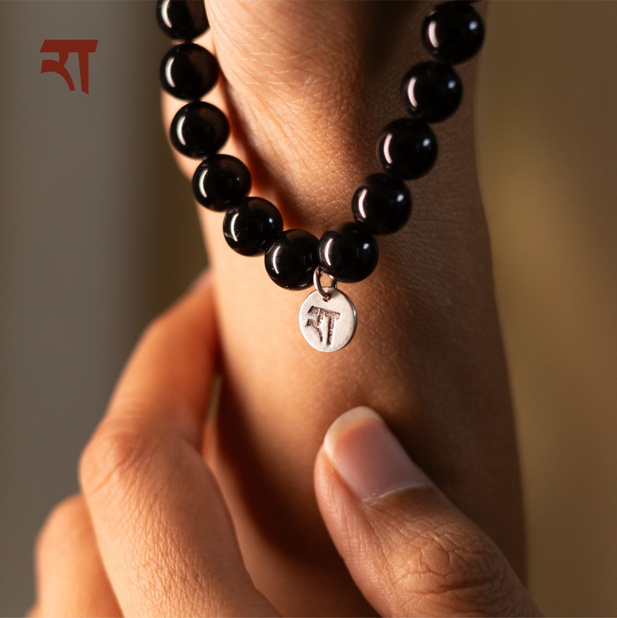 Black Tourmaline Bracelet | Handmade Healing Crystal Jewelry – Womens Bracelets on Brown Living™. SKU: RA-BLT. Img 1.