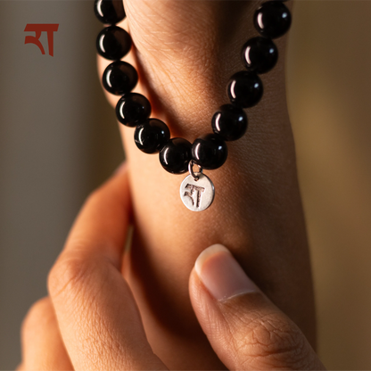 Black Tourmaline Bracelet | Handmade Healing Crystal Jewelry – Womens Bracelets on Brown Living™. SKU: RA-BLT. Img 1.