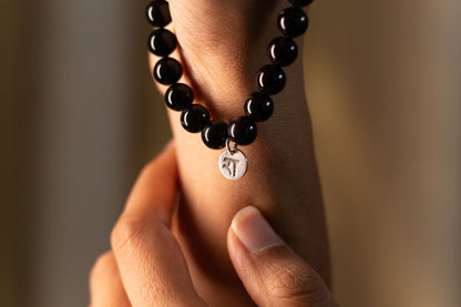 Black Tourmaline Bracelet | Handmade Healing Crystal Jewelry – Womens Bracelets by Rā The Studio available on Brown Living™. . SKU: RA - BLT. Img 3.